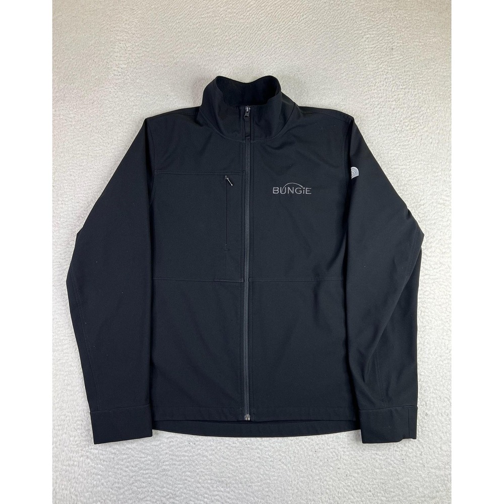 The North Face Mens Large Black Softshell Full Zip Bungie Video Game Logo Jacket